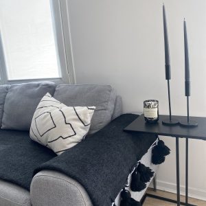 Plaid XXL en laine Full black