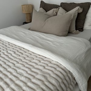 Housse de coussin beige