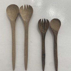 Couverts à salade enNoyer grand et petit